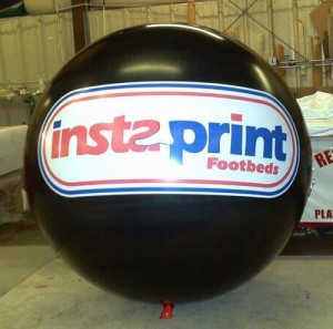 giant balloon with logo